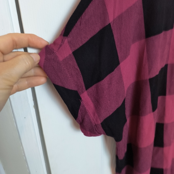 Rock & Republic Open Back Checkered Lightweight Blouse M - Picture 4 of 9